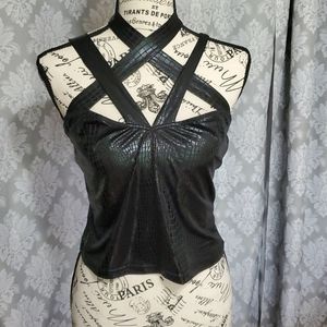 Snakeskin top NWOT